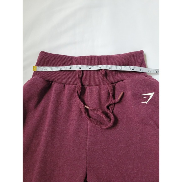 Gymshark Ark High Waist Wrap Tie Joggers Burgundy Women's Side Leg Tie Sz S - Picture 4 of 10